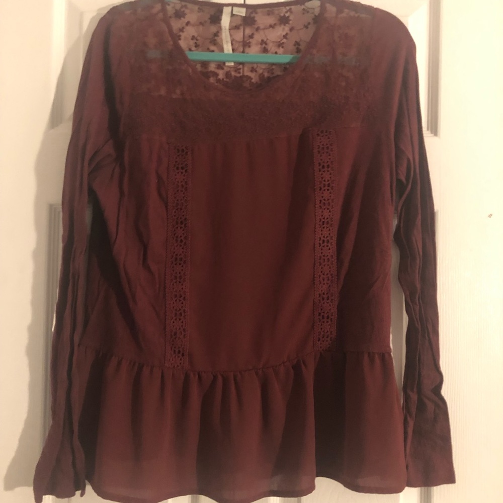 LC: Beautiful maroon Blouse